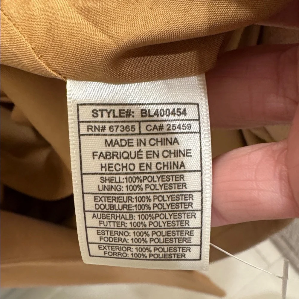 BB Dakota Camel Double-Breasted Trench Coat - Picture 5 of 5